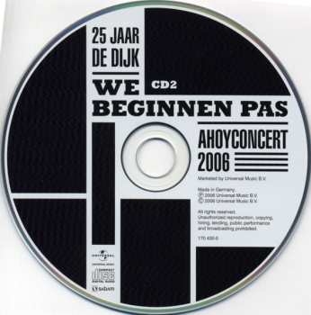 2CD De Dijk: 25 Jaar De Dijk - We Beginnen Pas - Ahoyconcert 2006 473089