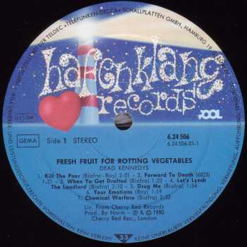 LP Dead Kennedys: Fresh Fruit For Rotting Vegetables