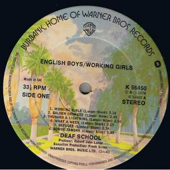 LP Deaf School: English Boys/Working Girls 335920