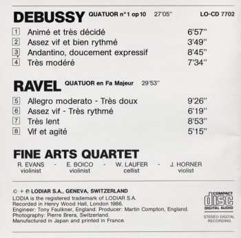 CD Claude Debussy: String Quartet In G Minor, Op. 10 /​ String Quartet In F Major 