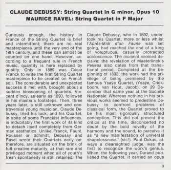 CD Claude Debussy: String Quartet In G Minor, Op. 10 /​ String Quartet In F Major 