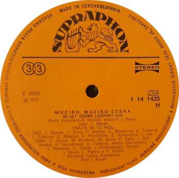 LP Dechová Hudba Supraphon: Muziko, Muziko Česká - 50 Let České Lidovky (III) 467785