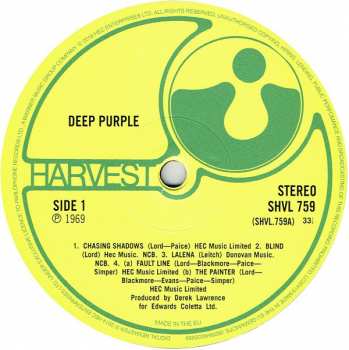 LP Deep Purple: Deep Purple 9215
