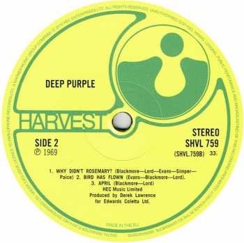 LP Deep Purple: Deep Purple 9215