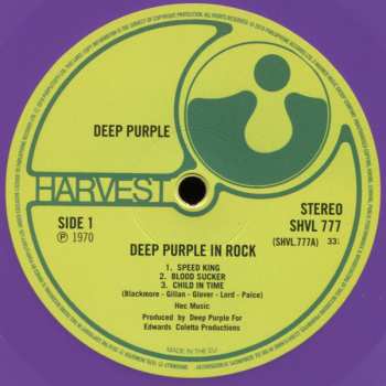 LP Deep Purple: Deep Purple In Rock LTD | CLR