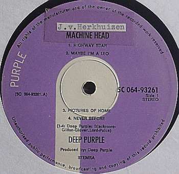 LP Deep Purple: Machine Head