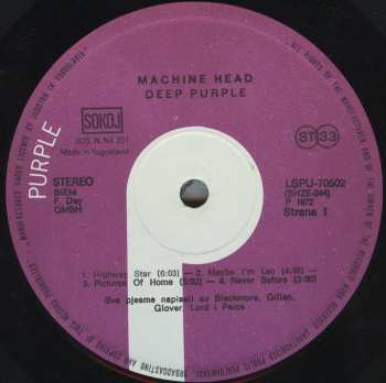LP Deep Purple: Machine Head 493070