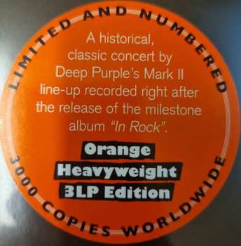 3LP Deep Purple: Live In Stockholm 1970 LTD | NUM | CLR 381971