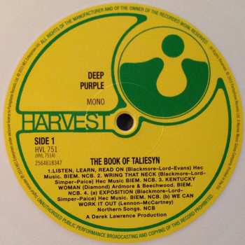 LP Deep Purple: The Book Of Taliesyn LTD | CLR 5537