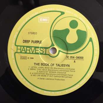 LP Deep Purple: The Book Of Taliesyn 494578