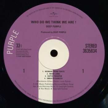 LP Deep Purple: Who Do We Think We Are 40295