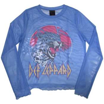 Merch Def Leppard: Def Leppard Ladies Long Sleeve T-shirt: Lightning Leopard (mesh) (xx-large) XXL