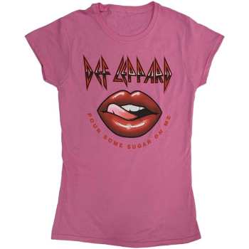 Merch Def Leppard: Def Leppard Ladies T-shirt: Pour Some Sugar On Me Lips Tour 2019 (ex-tour) (small) S