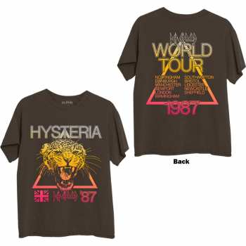 Merch Def Leppard: Def Leppard Unisex T-shirt: Hysteria World Tour (back Print) (x-large) XL
