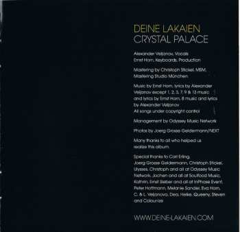 CD Deine Lakaien: Crystal Palace  8312