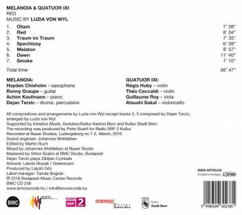 CD Dejan Terzic Melanoia: Red - Music By Luzia Von Wyl 295196