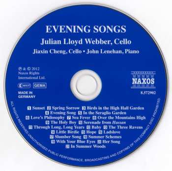 CD Frederick Delius: Evening Songs 383727
