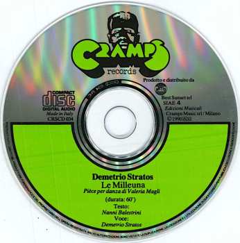 LP Demetrio Stratos: Le Milleuna