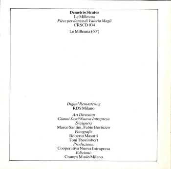 LP Demetrio Stratos: Le Milleuna