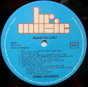 LP Demis Roussos: Roussos Live! Demis Roussos In Concert