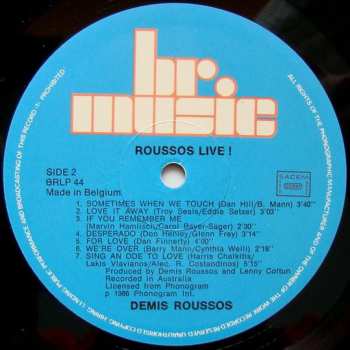 LP Demis Roussos: Roussos Live! Demis Roussos In Concert