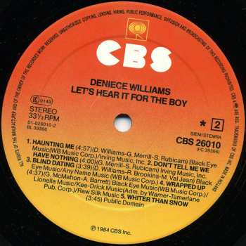 LP Deniece Williams: Let's Hear It For The Boy 43213