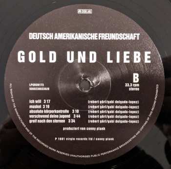 LP Deutsch Amerikanische Freundschaft: Gold Und Liebe 227047