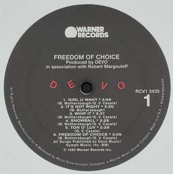 LP Devo: Freedom Of Choice LTD | CLR 356927