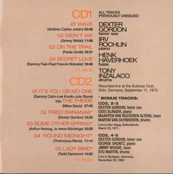 2CD Dexter Gordon: At The Subway Club 1973 328811