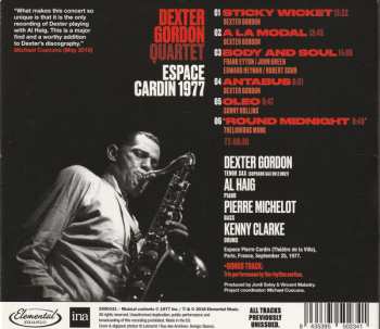 CD Dexter Gordon Quartet: Espace Cardin 1977 257187