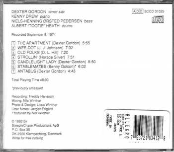 CD Dexter Gordon Quartet: The Apartment  306331