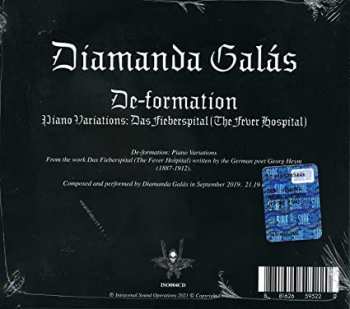 CD Diamanda Galás: De-Formation: Piano Variations 355799