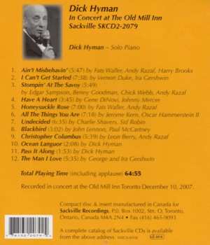 CD Dick Hyman: In Concert At The Old Mill Inn 419147