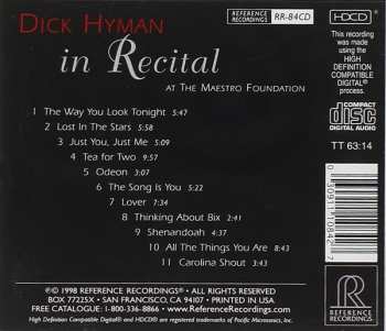 CD Dick Hyman: In Recital At the Maestro Foundation 338004