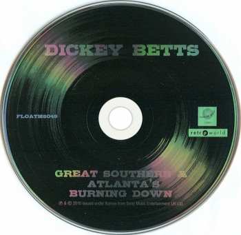 CD Dickey Betts & Great Southern: Great Southern / Atlanta's  Burning Down (The Arista Recordings) 118366