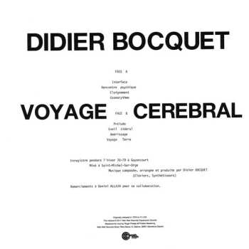 LP Didier Bocquet: Voyage Cerebral LTD 458528