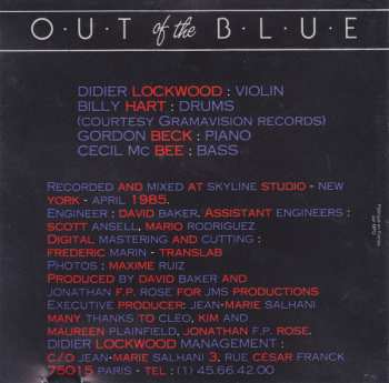 CD Didier Lockwood: Out Of The Blue