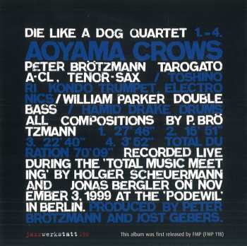 CD Die Like A Dog Quartet: Aoyama Crows 231225