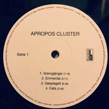 LP Dieter Moebius: Apropos Cluster 345399