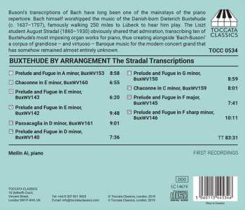 CD Dieterich Buxtehude: Buxtehude By Arrangement: The Complete Piano Transcriptions By August Stradal 251665