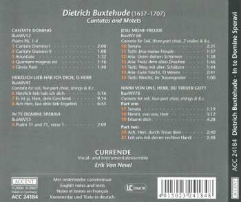 CD Dieterich Buxtehude: In Te Domine Speravi - Cantatas And Motets 290511