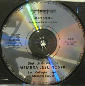 CD Dieterich Buxtehude: Membra Jesu Nostri 189985