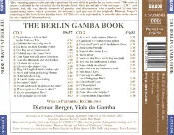 2CD Dietmar Berger: The Berlin Gamba Book (Chorale Variations) 493600