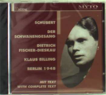 CD Dietrich Fischer-Dieskau: Schwanengesang / 7 Lieder 487504