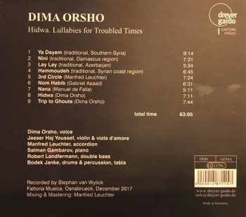 CD Dima Orsho: Hidwa. Lullabies For Troubled Times 476306