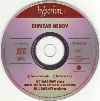 CD Dimitar Nenov: Piano Concerto • Ballade No 2 435435