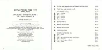CD Dimitar Nenov: Piano Music (Miniatures ⋅ Etudes Nos. 1 And 2 ⋅ Toccata ⋅ Cinema Suite)  382793