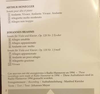 CD Dimiter Penkov: Sonaten für Viola und Klavier von A. Honegger und J. Brahms 256237
