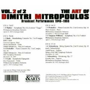 4CD Dimitri Mitropoulos: The Art of Dimitri Mitropoulos • Vol. 2 of 2 347924