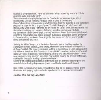 CD Dino Betti Van Der Noot: The Humming Cloud